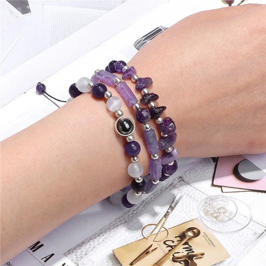 Body-Purifying Amethyst Bracelets Set