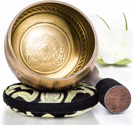Miwayer Mini Singing Bowl – Nepal Handmade Tibetan Buddha Thumb Sound Bowl for Meditation & Stress Relief