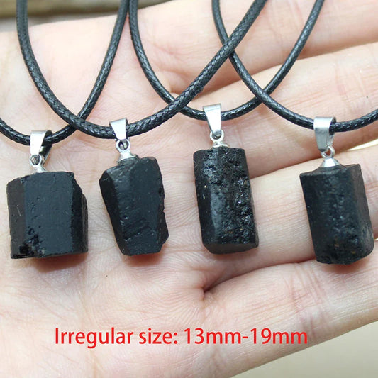 Fashion New Black Tourmaline Crystal Pendant