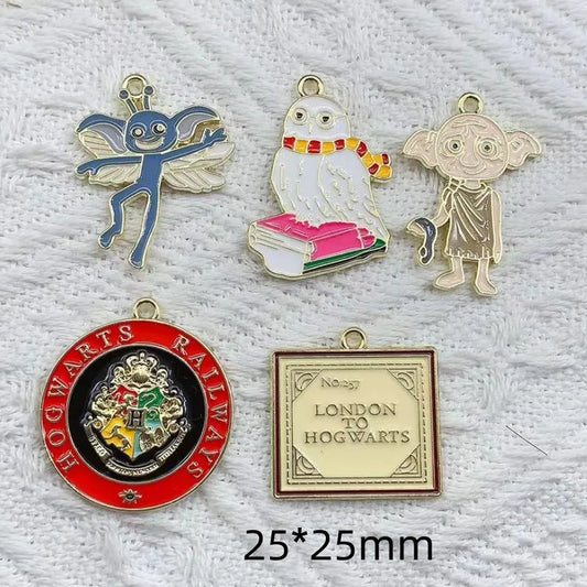 10PCS Cartoon Enamel Charms