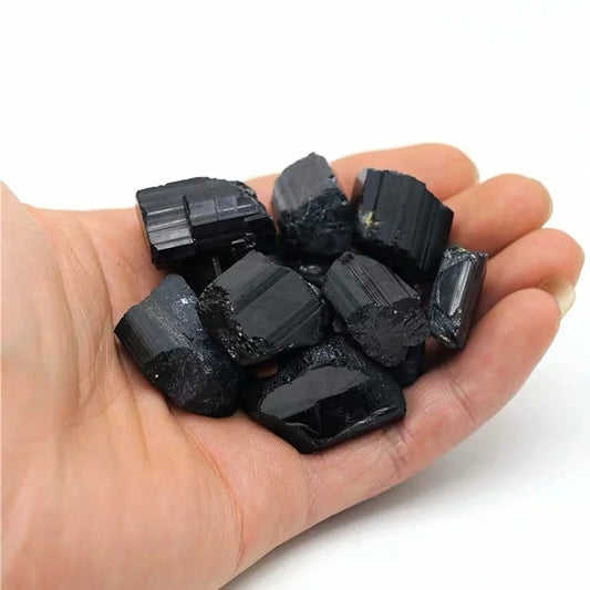 1PC Natural Black Tourmaline Gravel – Raw Crystal Stone for Healing & Energy Protection