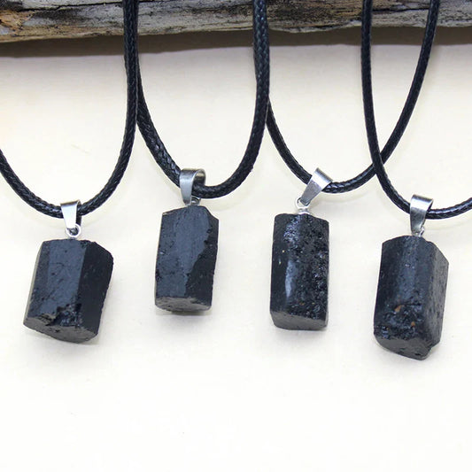 Fashion New Black Tourmaline Crystal Pendant
