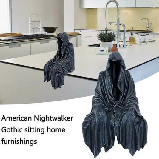 Resin Grim Reaper Sculpture – Decorative Desk Figure Ornament