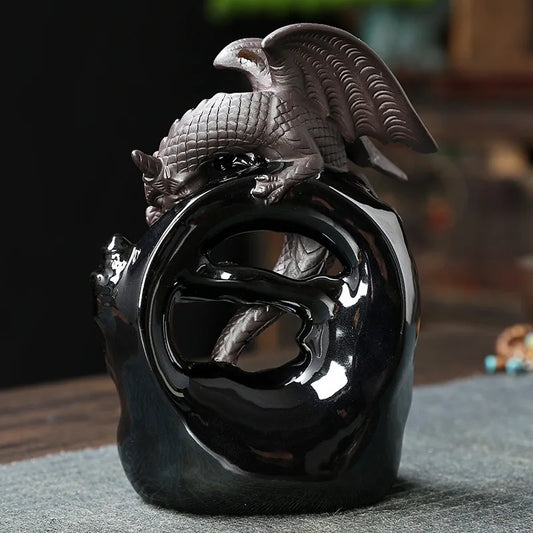 Ceramic Vintage Dragon Backflow Incense Burner
