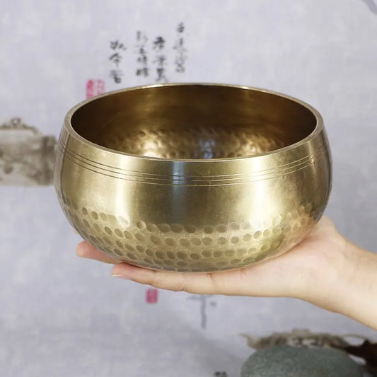 Sanskrit Bowl – Handmade Nepal Tibetan Brass Singing Bowl for Yoga & Meditation