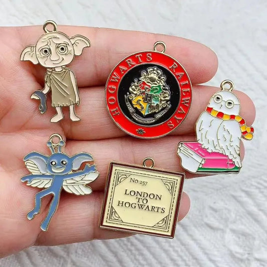 10PCS Cartoon Enamel Charms