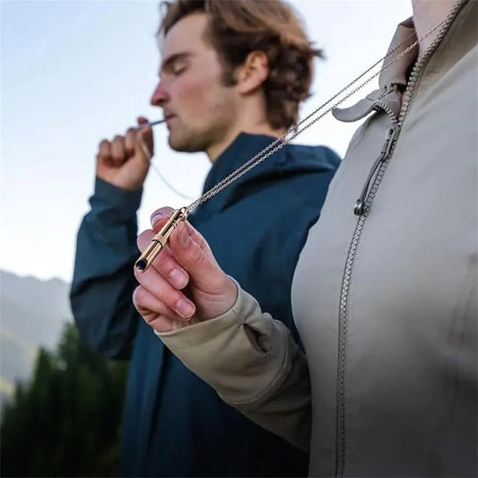 2025 New Fashionable Breathing Meditation Whistle Pendant Necklace – Charming & Colorful Stainless Steel Jewelry