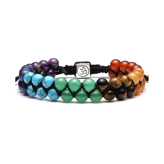 Chakra Treatment Crystal Bracelet – Adjustable Beaded Yoga Bracelet for Meditation & Relaxation