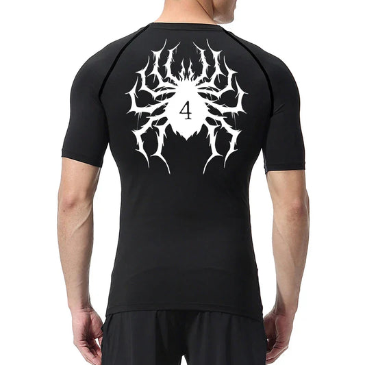 Spider Print Compression Shirts for Men