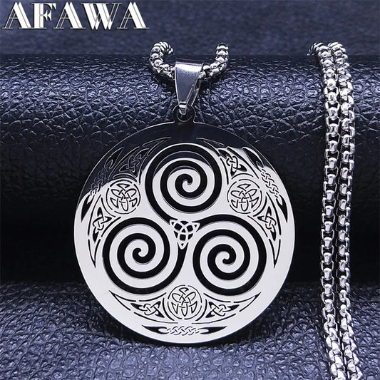 Stainless Steel Witchcraft Vortex Necklace