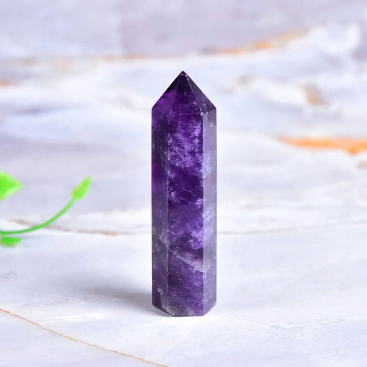 1PC Natural Amethyst Point – Polished Crystal Quartz for Healing & Home Decor (50–80mm)