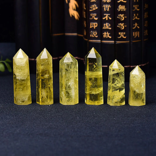 1pc Natural Citrine Crystal Point – Yellow Quartz Healing Obelisk Wand