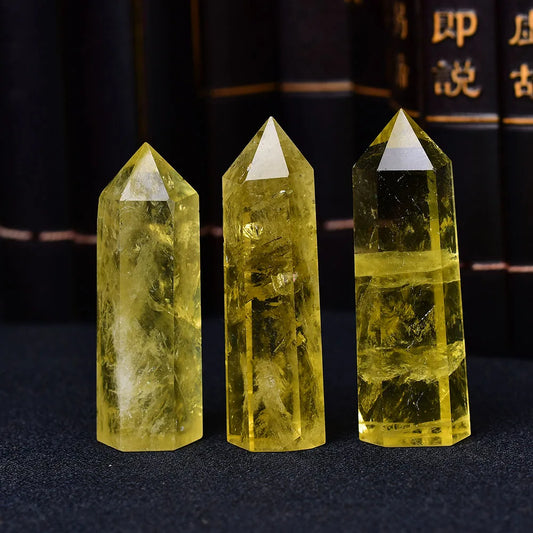 1pc Natural Citrine Crystal Point – Yellow Quartz Healing Obelisk Wand