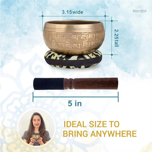 Tibetan Singing Bowl Set – Totem Sound Meditation Bowls for Stress Relief & Yoga