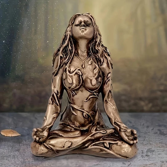 Goddess Gaia Statue – Mother Earth & Moon Resin Figurine for Home and Garden Decor