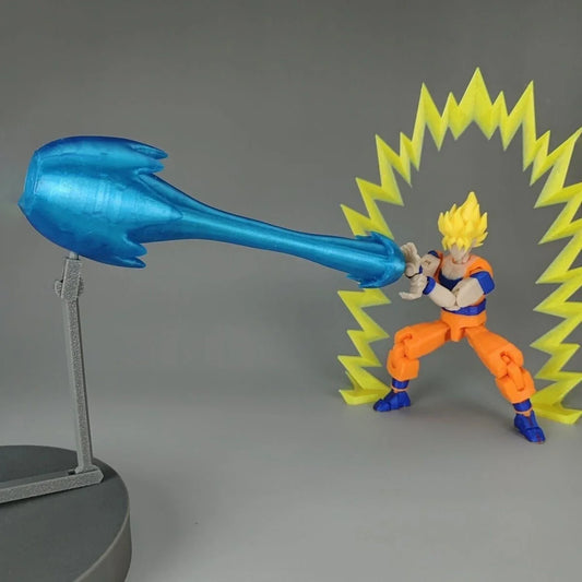 3D Printed Goku Saiyan Figure – Multi-Jointed Dragon Ball Toy