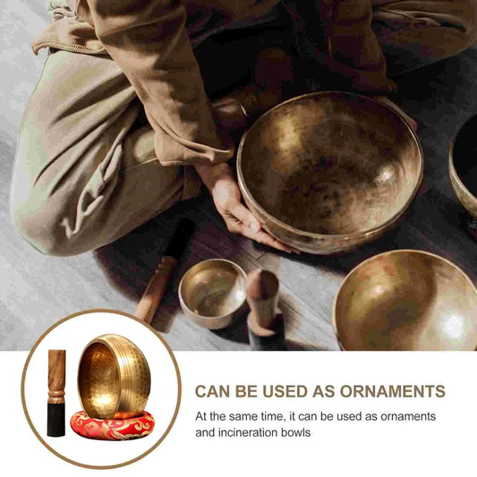 Tibetan Singing Bowl Set – Sound Bowl for Meditation, Yoga & Stress Relief