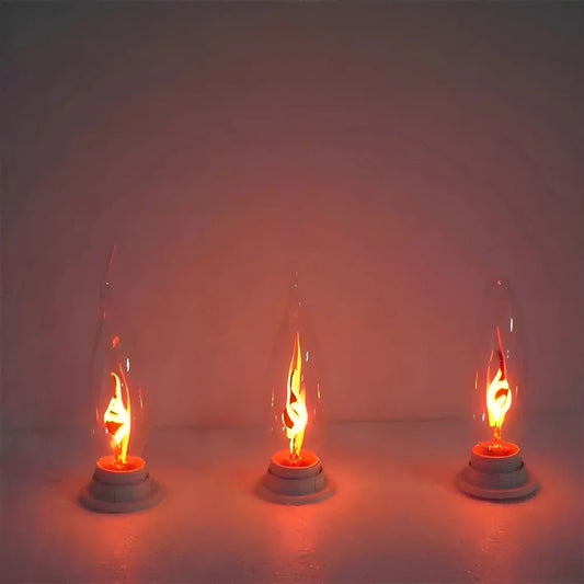 Simulation Flickering LED Flame Bulb – E12 Base C18 Imitation Flame Light for Buddha Altar & Decorative Use