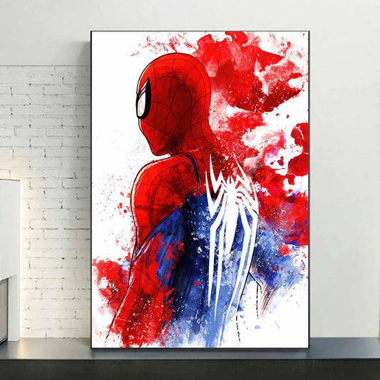 MINISO Marvel Watercolor Spider-Man Canvas Poster