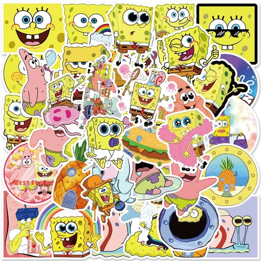 50PCS SpongeBob SquarePants & Patrick Star Stickers