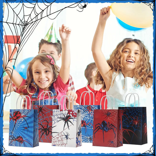24pcs Red & Blue Spider-Man Paper Favor Bags