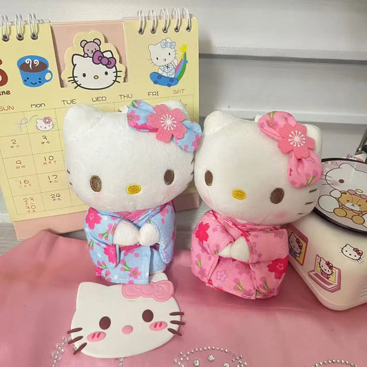 New Sanrio Kimono Hello Kitty Stuffed Doll Keychain