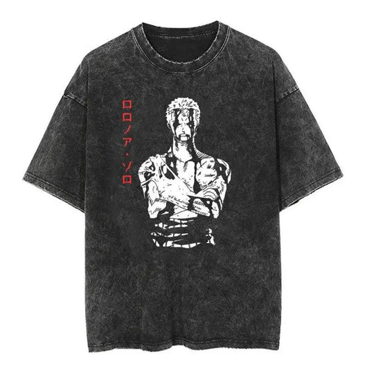 2025 ONE PIECE Nika Form Luffy Oversized Vintage Washed T-Shirt
