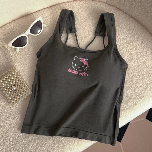 Sanrio Hello Kitty Y2K Fashion Cropped Top