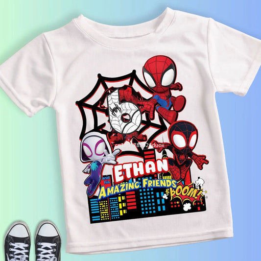 Spider-Man Customizable Birthday T-Shirt