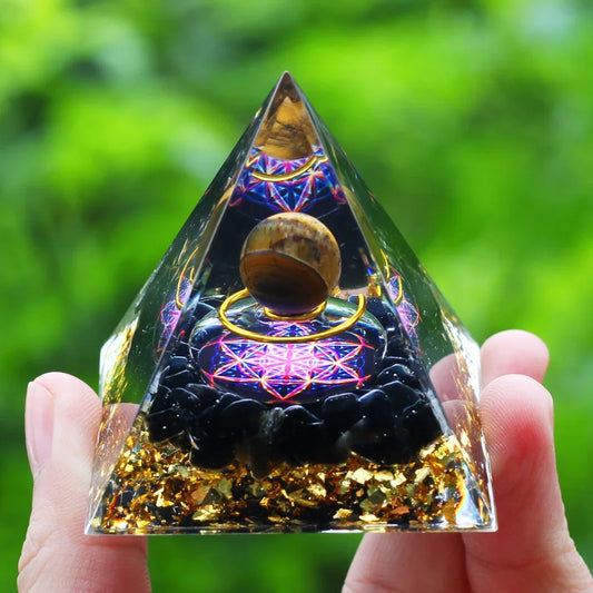 Orgonite Energy Pyramid with Amethyst Ball