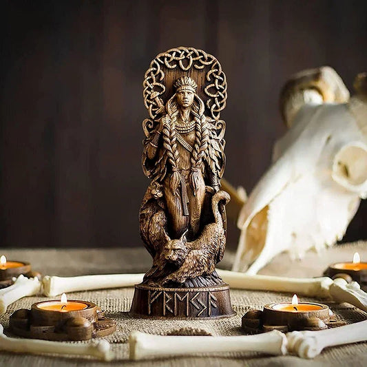 Viking God & Goddess Sculpture – Scandinavian Pantheon Resin Ornaments