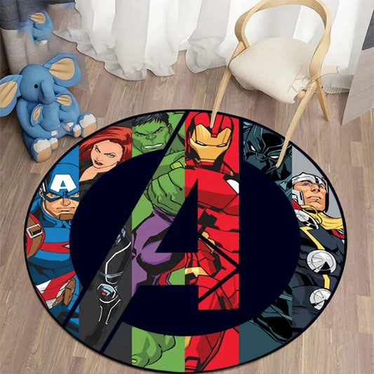 MINISO Marvel Iron Man & Spider-Man Round Carpet