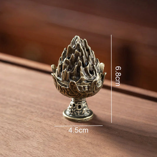 Compact Vertical Alloy Incense Holder