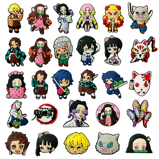 25Pcs Demon Slayer Shoe Charms