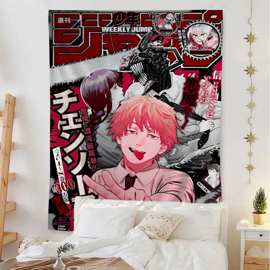 Chainsaw Man Anime Tapestry