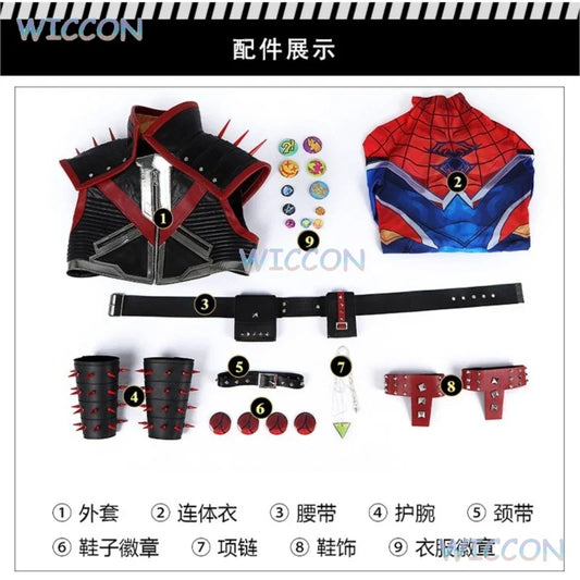 Game MV Rivals Spider Punk Cosplay Costume
