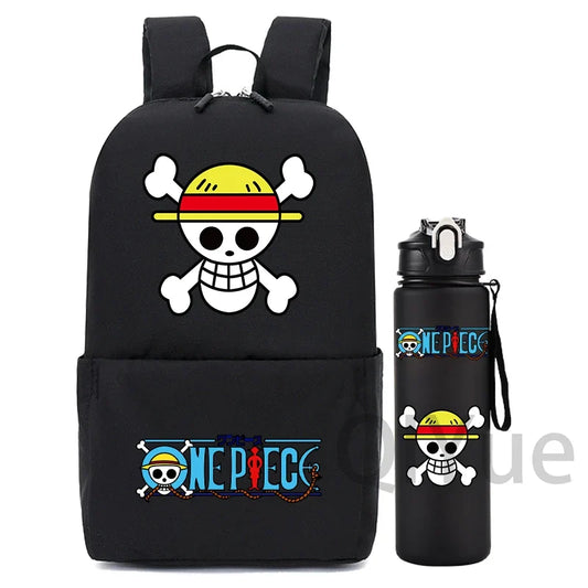 2Pcs/Set One Piece Backpack with 750ml Water Bottle