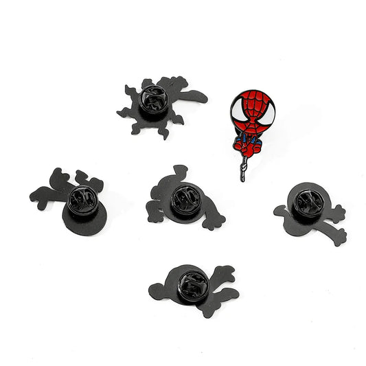 6pcs Spider-Man Enamel Pin Set