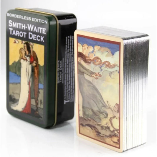 Wondering Spirit Tarot – 78-Card Gold-Edged Deck in Tin Box for Divination