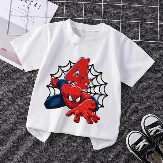 Marvel Spider-Man Birthday Number T-Shirt (1–9)