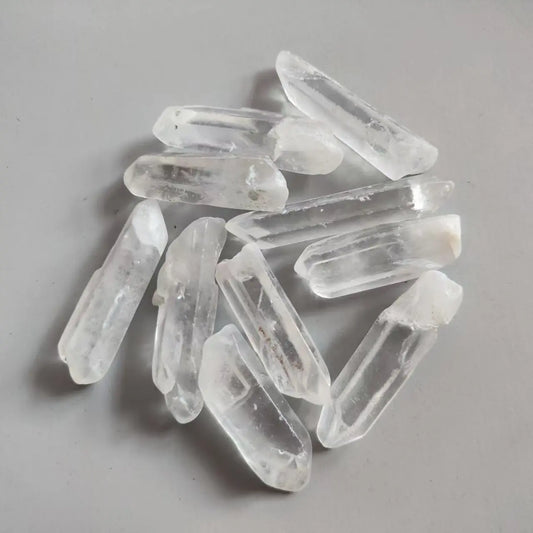 Natural White Crystal Quartz Column – Clear Quartz Point Cluster for Healing & Home Decoration