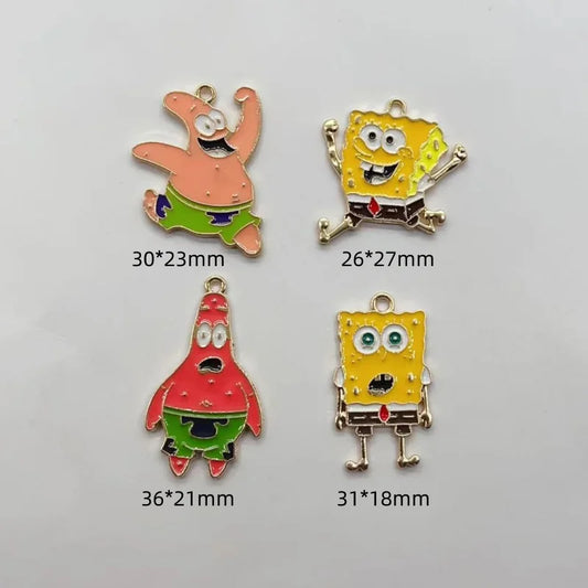10PCS SpongeBob &amp; Patrick Star DIY Accessories