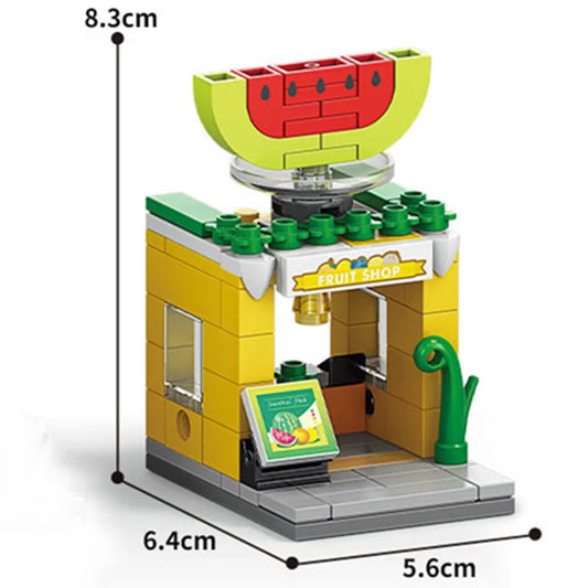 16 Style Mini Street View Building Blocks