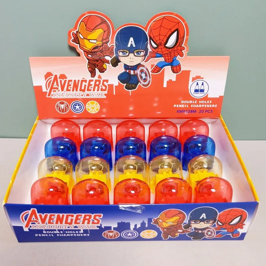 20pcs Spider-Man Double Hole Pencil Sharpener
