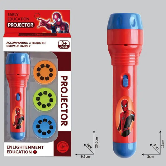 Princess Elsa & Spider-Man Avengers Cartoon Projection Flashlight