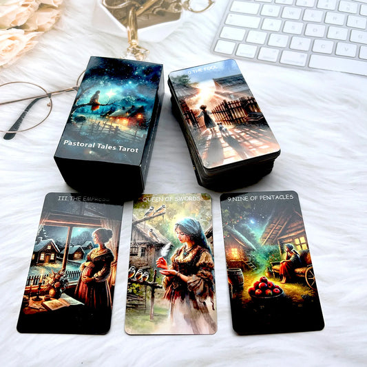 Scratch-Proof Tarot Card Deck – 78 PCS Double-Sided Divination Set (70 × 120 mm)