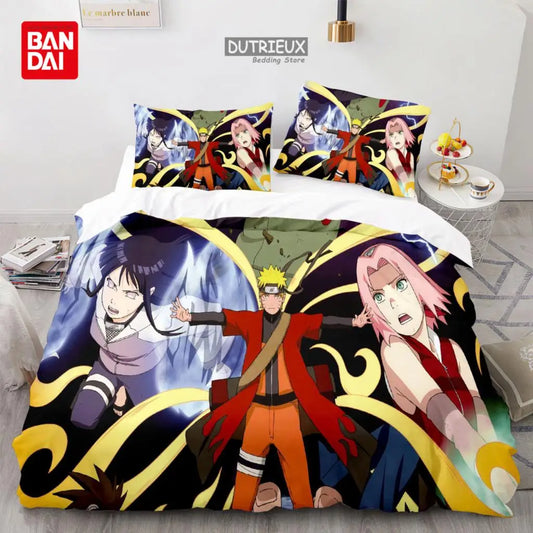 3PCS Uchiha Sasuke Kids Naruto Bedding Set