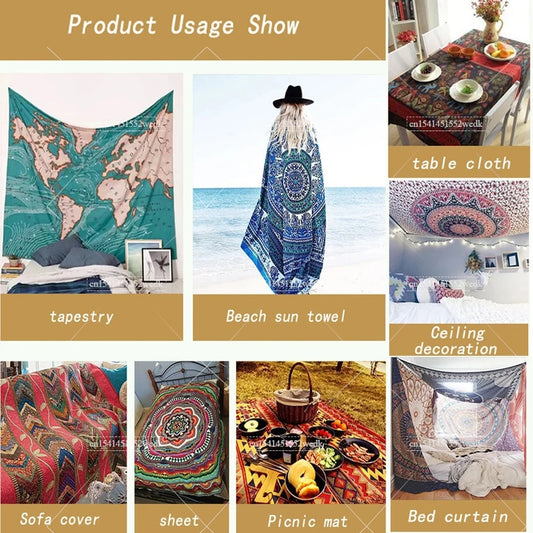 Lotus Blossom Tapestry Wall Hanging – Aesthetic Altar Cloth & Spiritual Wall Art