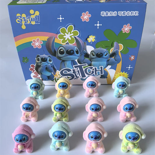 12pcs Labubu x Disney Stitch Figure Toys