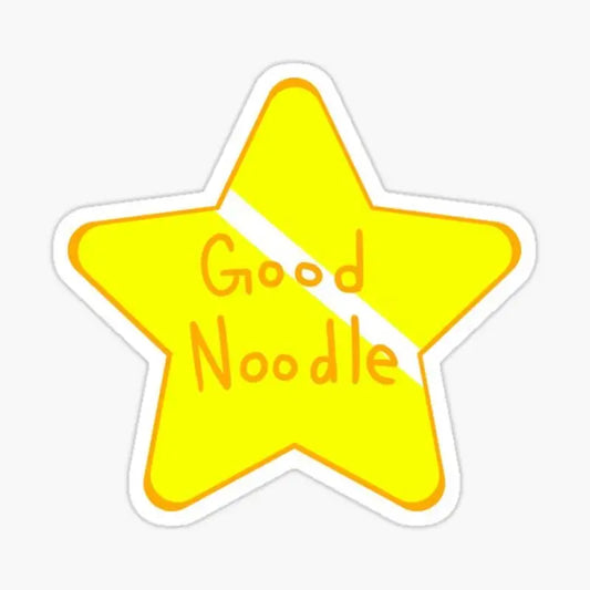 1 Big “Good Noodle Award Star” SpongeBob Sticker